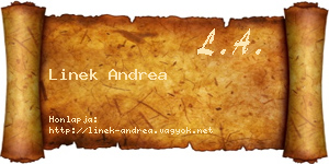 Linek Andrea névjegykártya