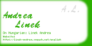 andrea linek business card